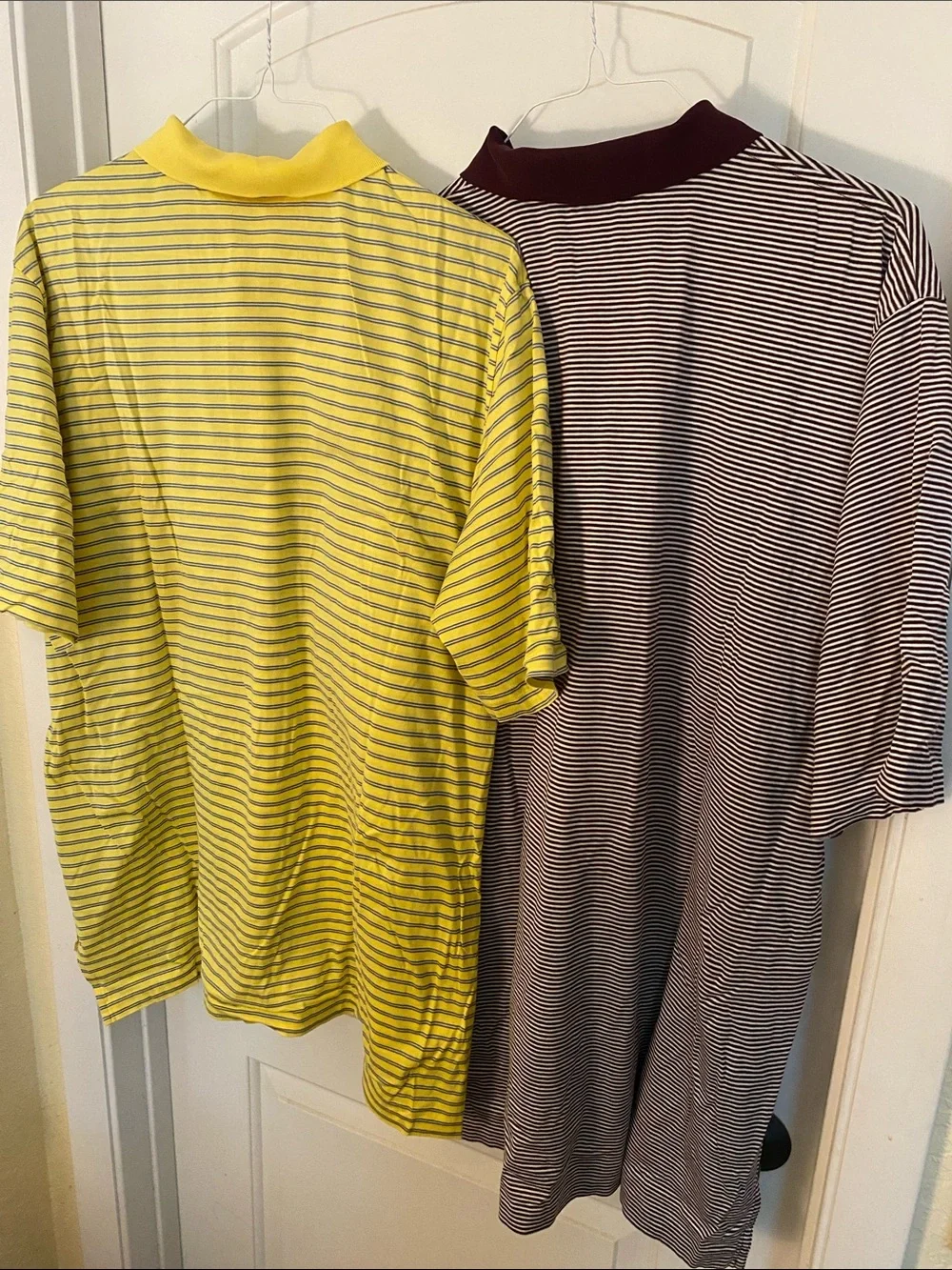 2 Polo Golf Striped Polo Shirts 100% Pima Cotton Size XL